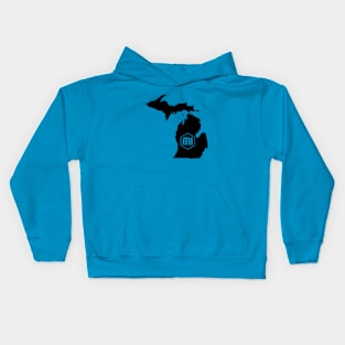 Michigan Homer (Black) Kids Hoodie